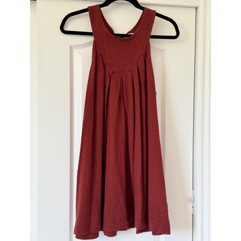 Free People FP BEACH Beat The Heat Tunic Dress Womens Red Cowboy Natural Medium - Picture 15 of 15